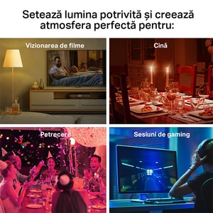 Set 2 becuri LED Smart TP-LINK Tapo L530E2B, E27, 9W, 806lm, Wi-Fi, lumina variabila, compatibil Alexa, Google Assistant Set 2 becuri LED Smart TP-LINK Tapo L530E2B, E27, 9W, 806lm, Wi-Fi, lumina variabila, compatibil Alexa, Google Assistant