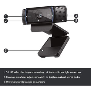Camera Web LOGITECH HD Pro C920, Full HD 1080p, negru Camera Web LOGITECH HD Pro C920, Full HD 1080p, negru