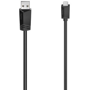 Cablu USB 2.0 A - micro USB HAMA 200607, 0.75m, negru Cablu USB 2.0 A - micro USB HAMA 200607, 0.75m, negru