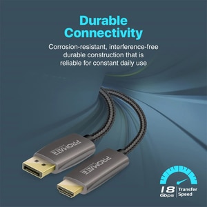 Cablu DisplayPort - HDMI PROMATE ProLink-DP200, 2m, gri Cablu DisplayPort - HDMI PROMATE ProLink-DP200, 2m, gri