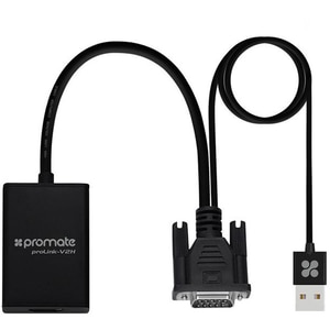 Adaptor VGA-HDMI PROMATE proLink-V2H, negru Adaptor VGA-HDMI PROMATE proLink-V2H, negru