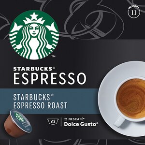 Capsule cafea STARBUCKS Espresso Roast, compatibile Dolce Gusto, 12 capsule, 66g Capsule cafea STARBUCKS Espresso Roast, compatibile Dolce Gusto, 12 capsule, 66g