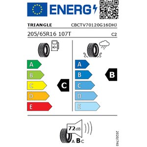 Anvelopa vara TRIANGLE ConneX Van TV701 205/65R16C 107/105T Anvelopa vara TRIANGLE ConneX Van TV701 205/65R16C 107/105T