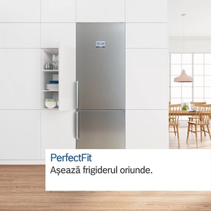 Combina frigorifica BOSCH KGN39VLEB, No Frost, 368 l, H 203 cm, Clasa E, inox Combina frigorifica BOSCH KGN39VLEB, No Frost, 368 l, H 203 cm, Clasa E, inox