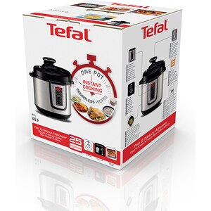 Oala sub presiune electrica TEFAL One Pot CY505E30, 5.8l, 1200W, 25 programe, argintiu-negru Oala sub presiune electrica TEFAL One Pot CY505E30, 5.8l, 1200W, 25 programe, argintiu-negru