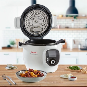 Multicooker TEFAL Cook4Me+ CY851130, 6l, 1600W, 6 programe, aplicatie 150 retete, alb-gri Multicooker TEFAL Cook4Me+ CY851130, 6l, 1600W, 6 programe, aplicatie 150 retete, alb-gri