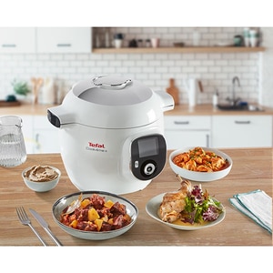 Multicooker TEFAL Cook4Me+ CY851130, 6l, 1600W, 6 programe, aplicatie 150 retete, alb-gri Multicooker TEFAL Cook4Me+ CY851130, 6l, 1600W, 6 programe, aplicatie 150 retete, alb-gri