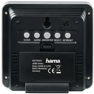 Statie meteo HAMA EWS Intro cu radio si alarma, alb Statie meteo HAMA EWS Intro cu radio si alarma, alb