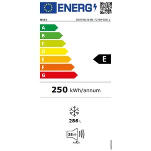 Congelator BEKO B5RFNE314W, No Frost, 286 l, H 186.5, Clasa E, alb Congelator BEKO B5RFNE314W, No Frost, 286 l, H 186.5, Clasa E, alb