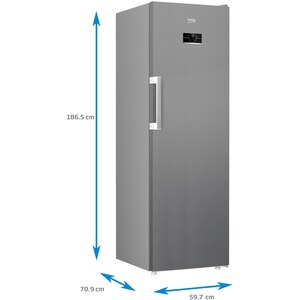 Congelator BEKO B5RFNE314XB, No Frost, 286 l, H 186.5 cm, Clasa E, argintiu Congelator BEKO B5RFNE314XB, No Frost, 286 l, H 186.5 cm, Clasa E, argintiu