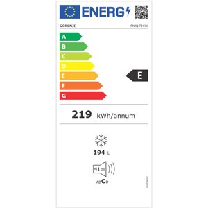 Congelator GORENJE FN4172CW, No Frost, 194 l, H 169.1 cm, Clasa E, alb Congelator GORENJE FN4172CW, No Frost, 194 l, H 169.1 cm, Clasa E, alb