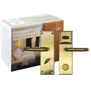 Yala control acces hotelier PNI CH2000R, cu cititor de card, deschidere dreapta, auriu Yala control acces hotelier PNI CH2000R, cu cititor de card, deschidere dreapta, auriu
