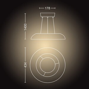 Lustra smart PHILIPS Hue Amaze 8718696175163, 33.5W, LED, intrerupator cu variator, negru Lustra smart PHILIPS Hue Amaze 8718696175163, 33.5W, LED, intrerupator cu variator, negru