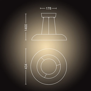 Lustra smart PHILIPS Hue Amaze 8718696175156, 33.5W, LED, intrerupator cu variator, alb Lustra smart PHILIPS Hue Amaze 8718696175156, 33.5W, LED, intrerupator cu variator, alb