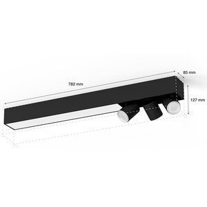 Plafoniera LED Smart PHILIPS Hue 8718696175996, 53.1W, 3650lm, Wi-Fi, RGB, negru Plafoniera LED Smart PHILIPS Hue 8718696175996, 53.1W, 3650lm, Wi-Fi, RGB, negru