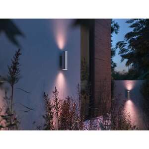 Aplica LED smart PHILIPS Hue 8718696176207, 2x8W, 1200lm, IP44, RGB, inox Aplica LED smart PHILIPS Hue 8718696176207, 2x8W, 1200lm, IP44, RGB, inox