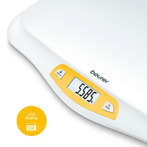 Cantar de bebelusi BEURER BY80, 20kg, alb-galben Cantar de bebelusi BEURER BY80, 20kg, alb-galben