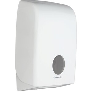 Dispenser prosoape de hartie AQUARIUS Kimberly-Clark 6945, plastic, alb Dispenser prosoape de hartie AQUARIUS Kimberly-Clark 6945, plastic, alb
