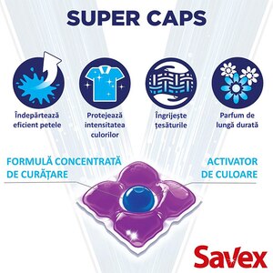 Detergent capsule SAVEX Premium Caps Color, 48 spalari Detergent capsule SAVEX Premium Caps Color, 48 spalari