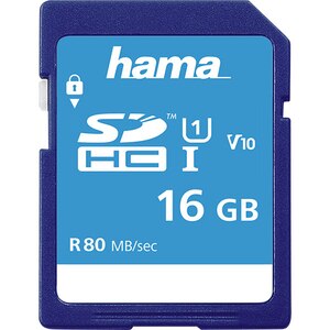 Card de memorie HAMA 124134, SDHC, 16GB, 80MB/s, clasa 10/U1/V10, UHS-I Card de memorie HAMA 124134, SDHC, 16GB, 80MB/s, clasa 10/U1/V10, UHS-I