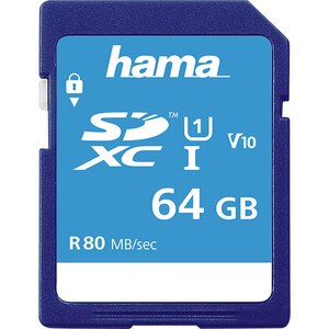 Card de memorie HAMA 124136, SDXC, 64GB, 80MB/s, clasa 10/U1/V10, UHS-I Card de memorie HAMA 124136, SDXC, 64GB, 80MB/s, clasa 10/U1/V10, UHS-I