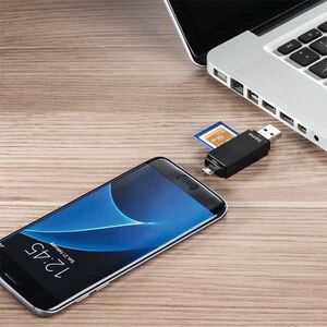 Cititor de carduri HAMA 181056, USB 2.0, SD/microSD, negru Cititor de carduri HAMA 181056, USB 2.0, SD/microSD, negru