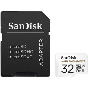 Card de memorie SANDISK High Endurance, microSDHC, 32GB, 100MB/s, clasa 10/U3/V30, UHS-I, adaptor Card de memorie SANDISK High Endurance, microSDHC, 32GB, 100MB/s, clasa 10/U3/V30, UHS-I, adaptor