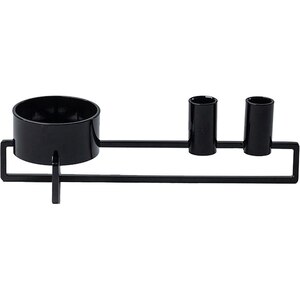 Suport lumanare Cross, 28 x 12 x 7.7 cm, negru lucios Suport lumanare Cross, 28 x 12 x 7.7 cm, negru lucios