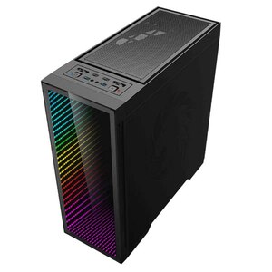 Carcasa PC GAMEMAX Abyss, USB 3.0, fara sursa, iluminare ARGB, negru Carcasa PC GAMEMAX Abyss, USB 3.0, fara sursa, iluminare ARGB, negru
