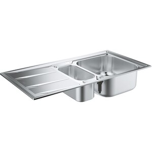 Chiuveta bucatarie GROHE K400 31567SD0, 1 1/2 cuve, picurator reversibil, inox, inox satinat Chiuveta bucatarie GROHE K400 31567SD0, 1 1/2 cuve, picurator reversibil, inox, inox satinat