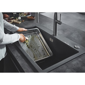Chiuveta bucatarie GROHE K700 31652AP0, 1 cuva, compozit quartz, negru Chiuveta bucatarie GROHE K700 31652AP0, 1 cuva, compozit quartz, negru