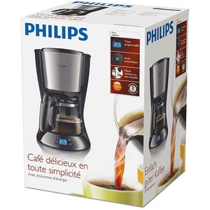 Cafetiera PHILIPS Daily Collection HD7459/20, 1.2l, 1000W, Pana la 15 cesti, argintiu-negru Cafetiera PHILIPS Daily Collection HD7459/20, 1.2l, 1000W, Pana la 15 cesti, argintiu-negru