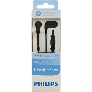 Casti PHILIPS TAE1105BK/00, Cu fir, In-ear, Microfon, negru Casti PHILIPS TAE1105BK/00, Cu fir, In-ear, Microfon, negru