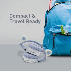 Casti pentru copii PROMATE Panda, Bluetooth, On-ear, Microfon, lila-alb Casti pentru copii PROMATE Panda, Bluetooth, On-ear, Microfon, lila-alb