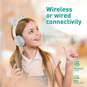 Casti pentru copii PROMATE Panda, Bluetooth, On-ear, Microfon, lila-alb Casti pentru copii PROMATE Panda, Bluetooth, On-ear, Microfon, lila-alb