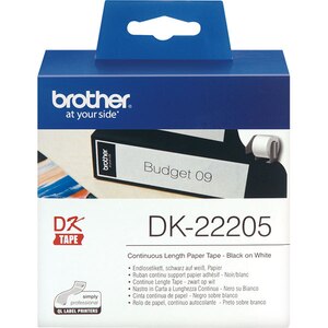Banda etichete BROTHER DK-22205, 62 mm, 30.48 m, Negru pe Alb Banda etichete BROTHER DK-22205, 62 mm, 30.48 m, Negru pe Alb