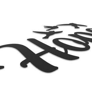 Decoratiune perete Hope, 51 x 25 cm, metal, negru Decoratiune perete Hope, 51 x 25 cm, metal, negru