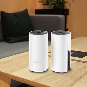 Sistem Wireless Mesh TP-LINK Deco M4 AC1200, Dual Band 300 + 867 Mbps, 2 buc, alb Sistem Wireless Mesh TP-LINK Deco M4 AC1200, Dual Band 300 + 867 Mbps, 2 buc, alb
