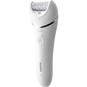 Epilator PHILIPS Series 8000 BRE700/00, 32 pensete, 2 viteze, 3 acesorii, Wet&Dry, Opti-light, alb Epilator PHILIPS Series 8000 BRE700/00, 32 pensete, 2 viteze, 3 acesorii, Wet&Dry, Opti-light, alb