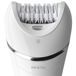 Epilator PHILIPS Series 8000 BRE700/00, 32 pensete, 2 viteze, 3 acesorii, Wet&Dry, Opti-light, alb Epilator PHILIPS Series 8000 BRE700/00, 32 pensete, 2 viteze, 3 acesorii, Wet&Dry, Opti-light, alb
