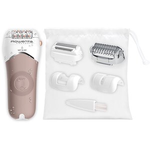 Epilator ROWENTA Aqua Soft EP4930F0, 24 pensete, 2 viteze, 6 accesorii, Wet&Dry, acumulator, alb-argintiu Epilator ROWENTA Aqua Soft EP4930F0, 24 pensete, 2 viteze, 6 accesorii, Wet&Dry, acumulator, alb-argintiu