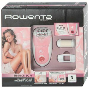 Epilator ROWENTA Silence Soft EP5640, 24 pensete, 2 viteze, 4 accesorii, Micro-Contact, retea, alb-roz Epilator ROWENTA Silence Soft EP5640, 24 pensete, 2 viteze, 4 accesorii, Micro-Contact, retea, alb-roz