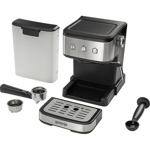 Espressor manual GORENJE ESCM12MBK, 1.5l, 850W, 15 bar, sistem Cappuccino, negru-argintiu Espressor manual GORENJE ESCM12MBK, 1.5l, 850W, 15 bar, sistem Cappuccino, negru-argintiu