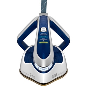 Statie de calcat TEFAL Pro Express Vision GV9812E0, 3000W, 700g/min, 1100ml, talpa Durilium AirGlide Autoclean, albastru-alb Statie de calcat TEFAL Pro Express Vision GV9812E0, 3000W, 700g/min, 1100ml, talpa Durilium AirGlide Autoclean, albastru-alb
