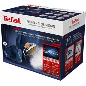 Statie de calcat TEFAL Pro Express Vision GV9812E0, 3000W, 700g/min, 1100ml, talpa Durilium AirGlide Autoclean, albastru-alb Statie de calcat TEFAL Pro Express Vision GV9812E0, 3000W, 700g/min, 1100ml, talpa Durilium AirGlide Autoclean, albastru-alb