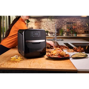 Friteuza cu aer cald multifunctionala TEFAL Easy Fry FW501815, 1.7kg, 11l, 2000W, negru-argintiu Friteuza cu aer cald multifunctionala TEFAL Easy Fry FW501815, 1.7kg, 11l, 2000W, negru-argintiu
