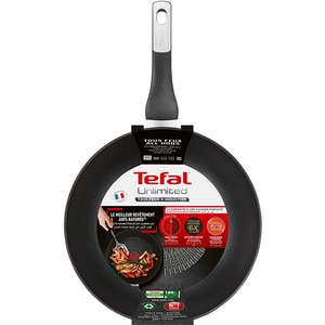 Tigaie wok TEFAL Unlimited G2551972, 28cm, aluminiu, Thermo Signal, negru Tigaie wok TEFAL Unlimited G2551972, 28cm, aluminiu, Thermo Signal, negru
