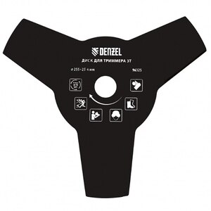 Disc trimmer DENZEL 963257, 255 x 25.4 mm, grosime 1.6 mm, 3 lame, otel Disc trimmer DENZEL 963257, 255 x 25.4 mm, grosime 1.6 mm, 3 lame, otel