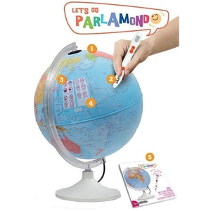 Glob pamantesc TECNODIDACTICA Parlamondo, diametru 30 cm, iluminat Glob pamantesc TECNODIDACTICA Parlamondo, diametru 30 cm, iluminat