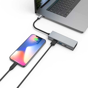 Hub USB Type-C HAMA 200108, USB 3.2, Ethernet, gri Hub USB Type-C HAMA 200108, USB 3.2, Ethernet, gri